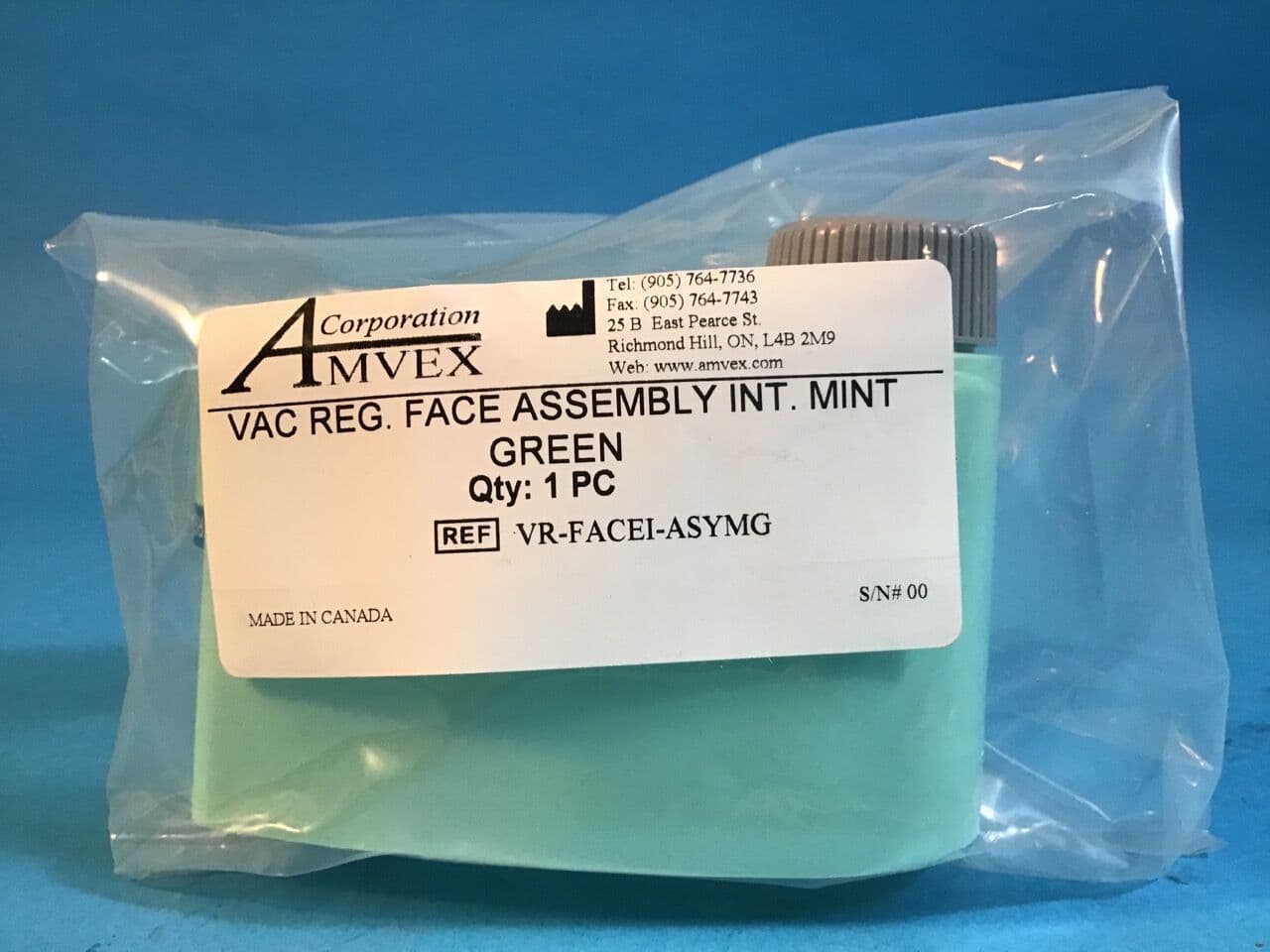 For Sale AMVEX Vacuum regulator housing/body LOT OF 14: VAC REG FACE ASSEMBLY MINT GREEN - Lot of 14 - New in packaging REF VR-FACEI-ASYMG $6