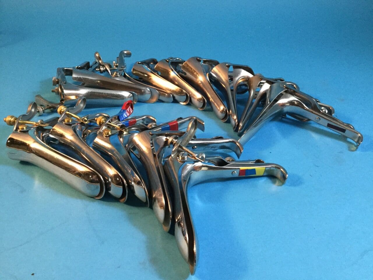 For Sale Assorted stainless vaginal speculums Set of 14: Stainless steel assorted speculums Pederson Graves adult regular