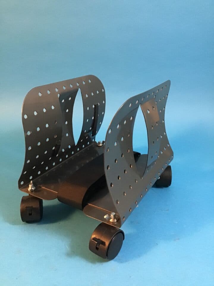 For Sale ALLSOP PC Tower Caddy: Metal Art CPU Caddy - Locking casters - Includes Velcro strap - Adjustable