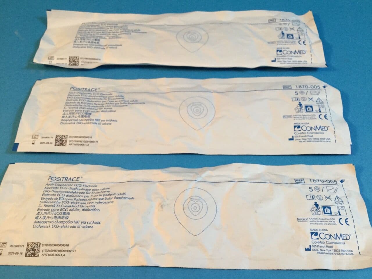 For Sale CONMED 1870-005 ECG leads Set of 3