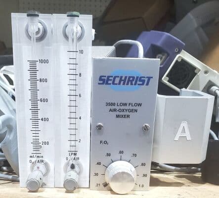 For Sale SECHRIST 3500 Low Flow Air - Oxygen Mixer Oxygen Blender