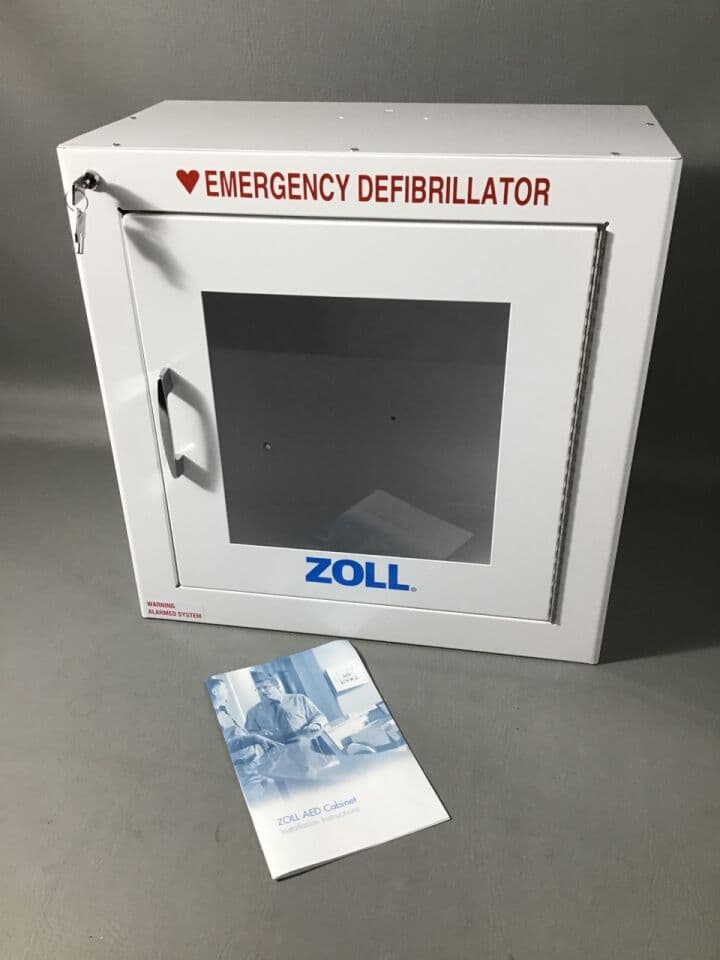 For Sale ZOLL 8000-0855 AED Defibrillator Wall Cabinet