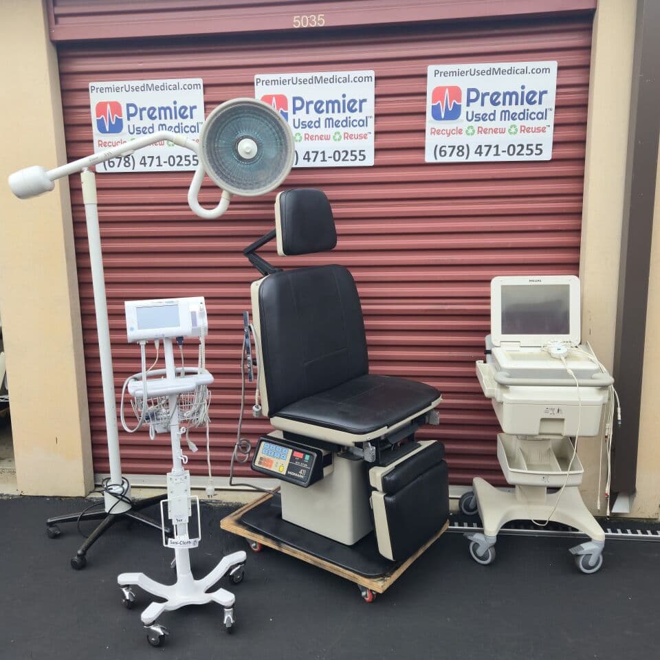 For Sale MIDMARK RITTER 411 Power Chair with New Black Upholstery Exam Chair