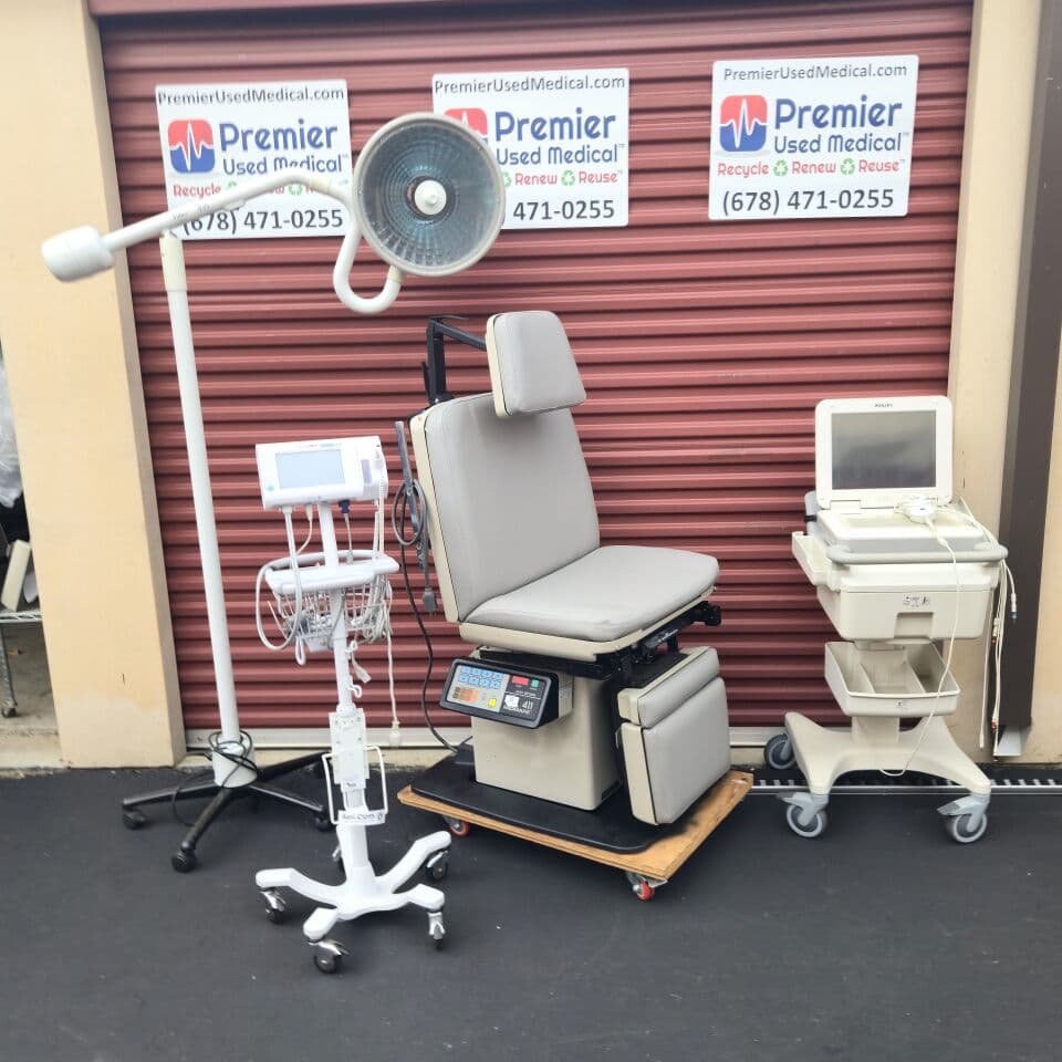 For Sale MIDMARK RITTER 411 Power Chair with New Graphite Upholstery Exam Chair