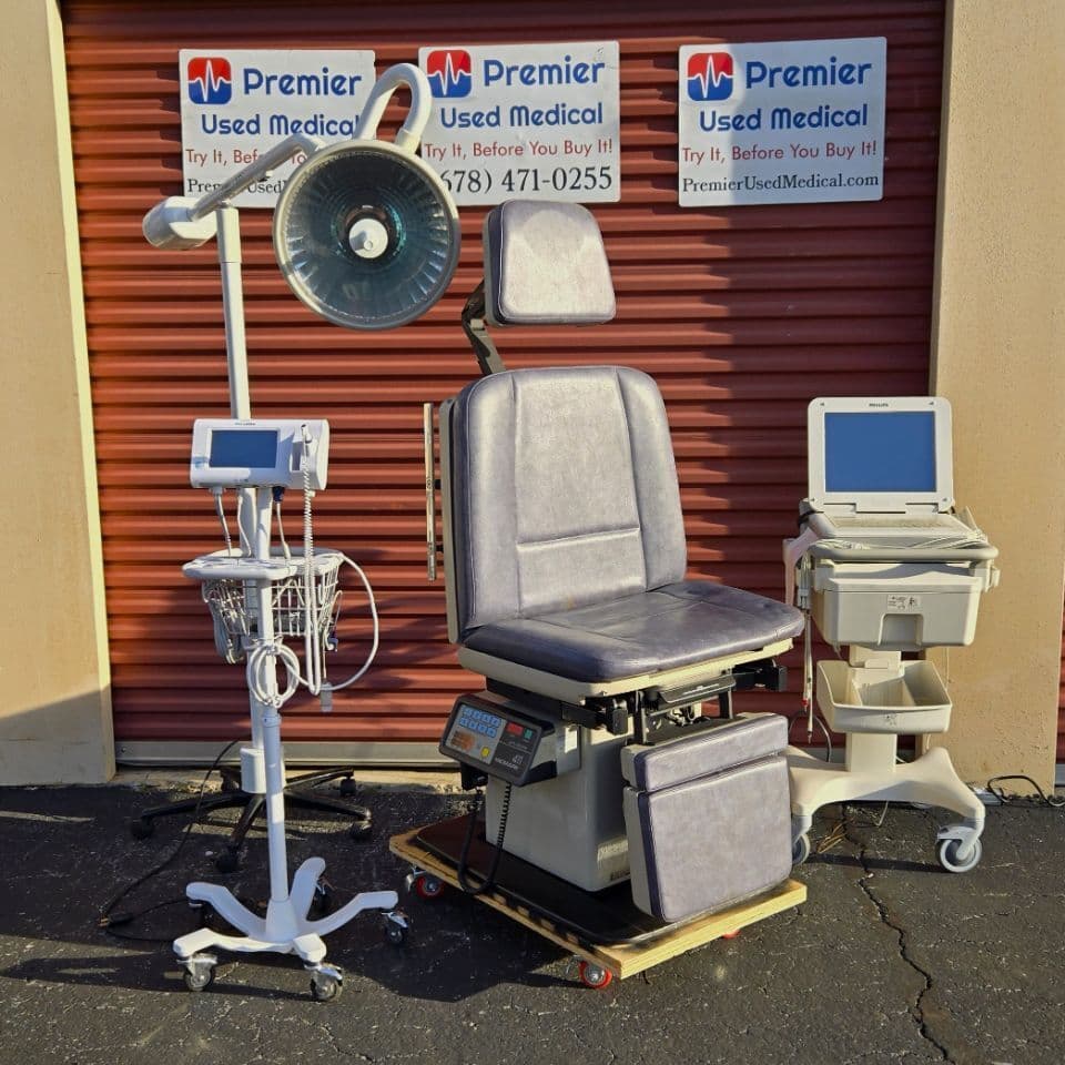 For Sale MIDMARK RITTER Medical Exam Chair Ritter Midmark Power Model 411 with Milano Bellagio Upholstery Exam Chair
