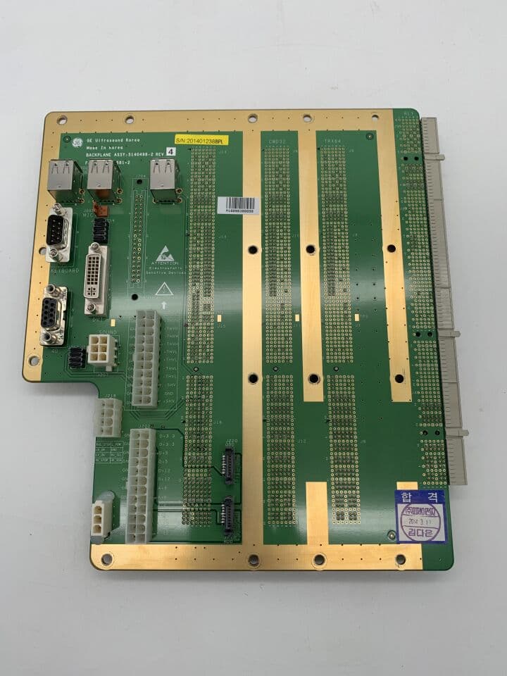 For Sale GE HEALTHCARE Logiq P5 Backplane Assembly Ultrasound General Parts P/N 5140498