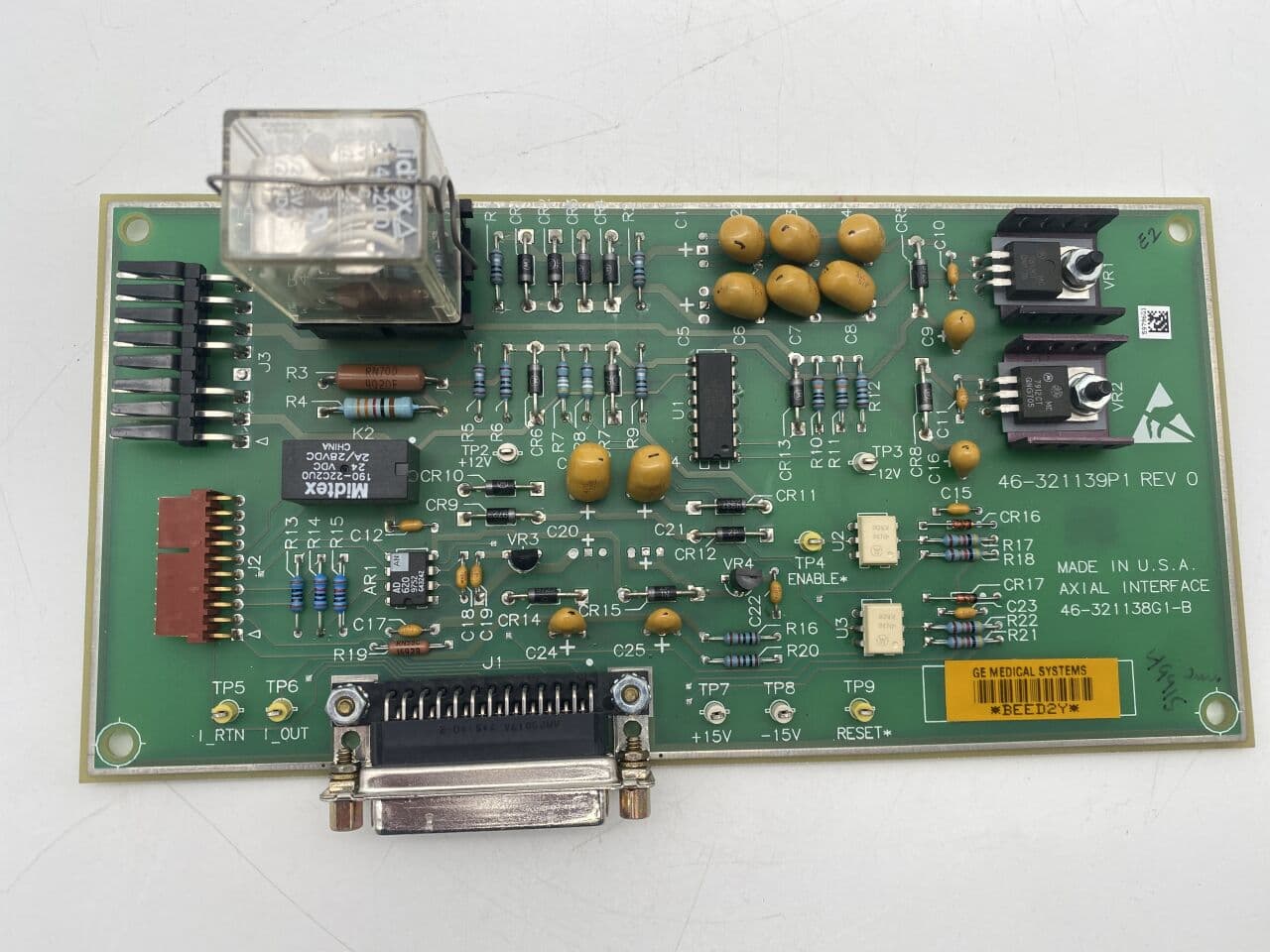 For Sale GE HEALTHCARE Lightspeed AXIAL INTERFACE CT Scanner Parts P/N 46-321139P1