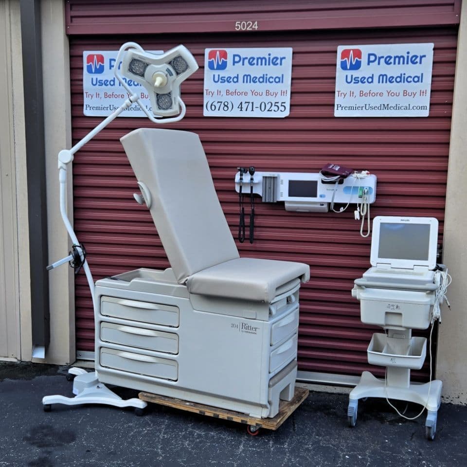For Sale MIDMARK RITTER 204 with New Tan Upholstery Exam Table