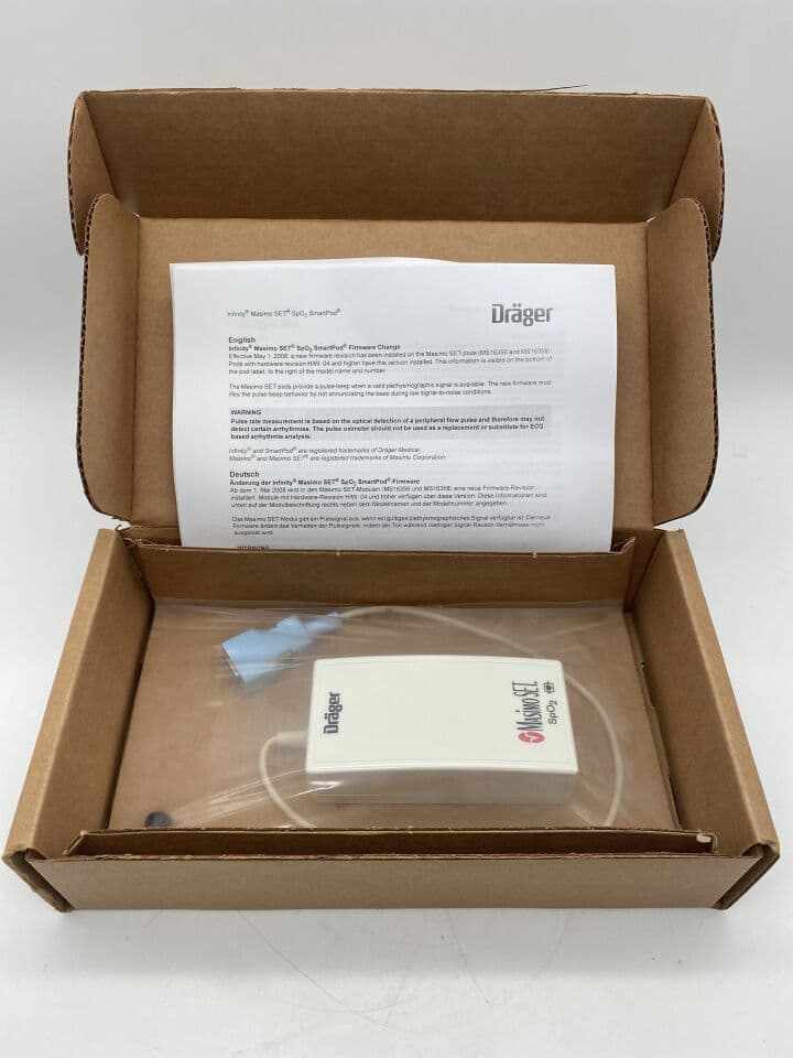 For Sale DRAEGER Infinity Delta XL Masimo Set SpO2 SmartPod Parts P/N MS16356