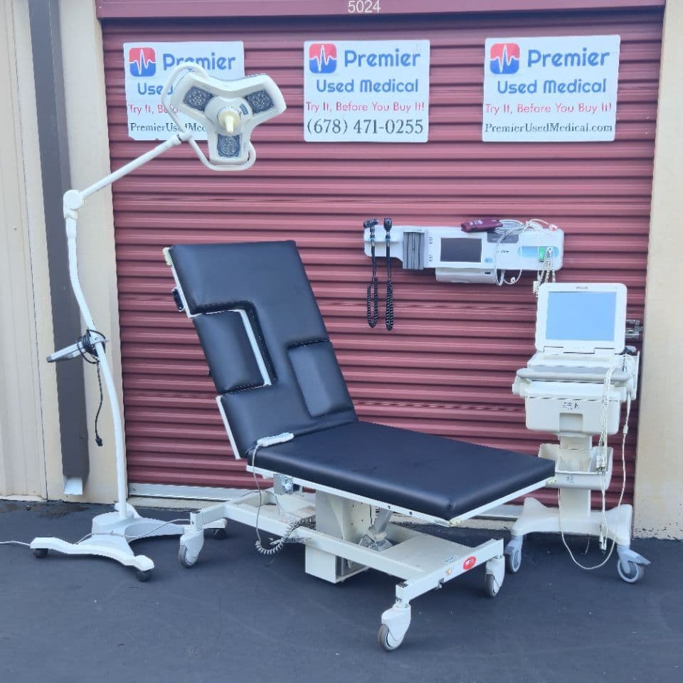 For Sale MPI Model 2283 3 Functions 2 Knockouts w New Black Upholstery Ultrasound Table