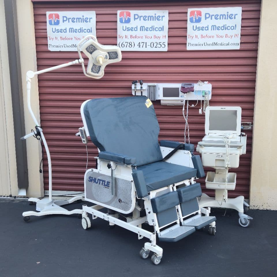 For Sale Bariatric Shuttle B Series w Blue Upholstery Exam Chair