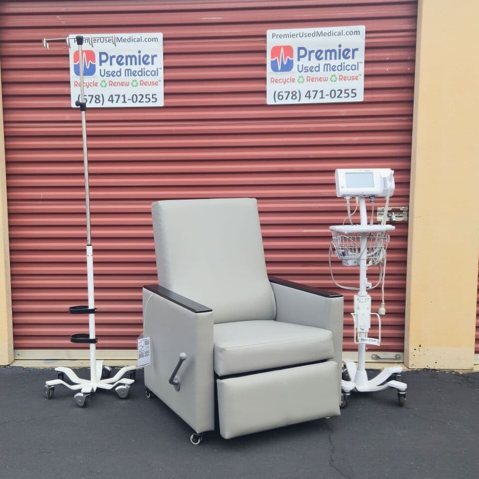For Sale IV Recliner with New Lt Gray Upholstery Stretcher