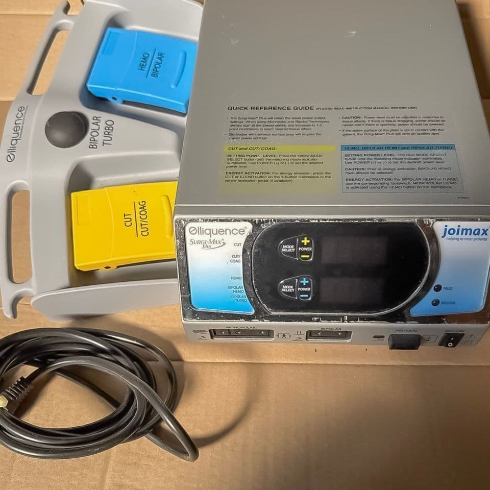 For Sale JOIMAX ELLIQUENCE Surgi- Max Plus RF Electrosurgical Generator