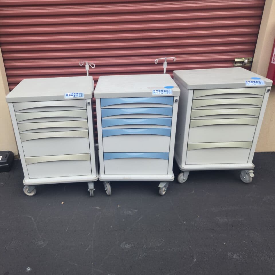 For Sale MMI Crash Cart w Keypad and Lock Pharmacy/Med Cart
